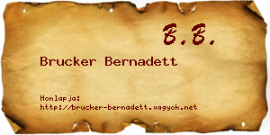 Brucker Bernadett névjegykártya