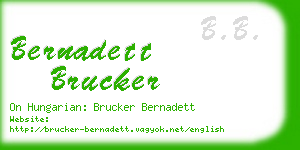 bernadett brucker business card